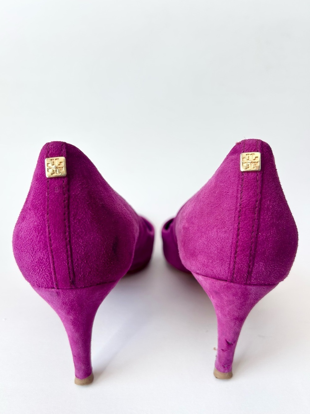 Tory Burch Purple Suede High Heel Pumps Size 8.5 - Picture 7 of 10